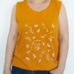 Musculosa Pura Vida Escote Redondo Naranja