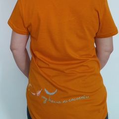 Remera Suelto Escote Redondo Naranja - Despertate