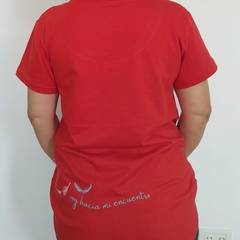 Remera Suelto Escote Redondo Rojo - Despertate