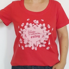 Remera Estoy Escote Redondo Rojo - comprar online