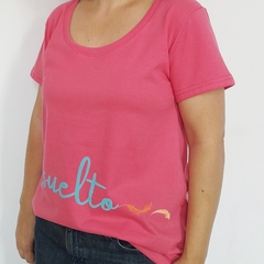 Remera Suelto Escote Redondo Rosa intenso en internet