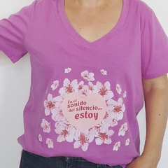 Remera Estoy Escote V Violeta