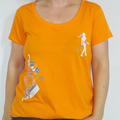 Remera Escote Redondo Libre Naranja