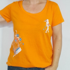 Remera Escote Redondo Libre Naranja - comprar online