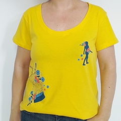 Remera Escote Redondo Libre Amarillo