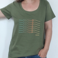 Remera Uno Escote Redondo Verde