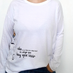 Remera Frida Manga Larga Blanco - comprar online