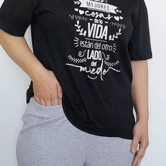 Remera Pijama Lo Mejor Negro