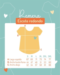 Remera Amor Escote Redondo Celeste - tienda online