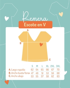 Remera Volve a Vos Escote V Amarillo - tienda online