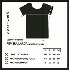 Remera Larga Palabras Plata - tienda online