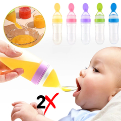 Cuchara Para Bebé Comer De Silicona Papilla Fruta Verdura X2