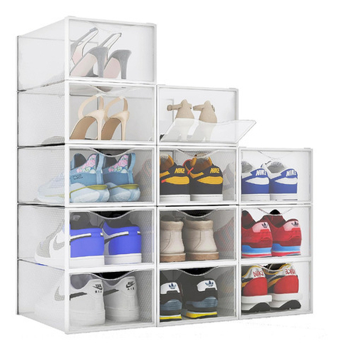 Mueble Organizador Zapato Tapa Rígida Visor Pack 3/6/9/12 Cajas