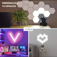 Luz Led Modular Hexagonal Rgb Decorativo Táctil X3 - comprar online