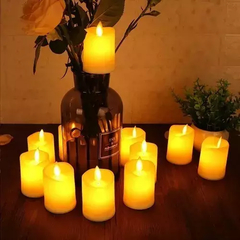 X3 Velas Led Cálidas Con Pila Souvenir Fiesta Decoración