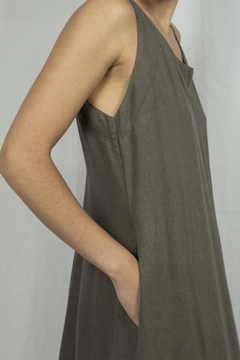 Vestido longo babado - comprar online