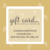 Gift card asesoramiento en showroom y bandolera de anillas.