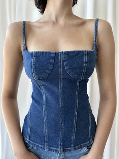 Denim Bustier Indigo