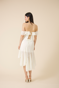 Midnight Ruffle Skirt Ivory - Pulpa