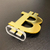 Placa Decorativa Bitcoin em Acrílico Espelhado Dourado - loja online