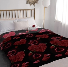 FRAZADA CORDERITO ESTAMPADA - FLOR GIOVANNI - ART. 950/951/952 - Casa Medilen || Venta por Mayor  de Blanquería, Lencería y Ropa de Cama