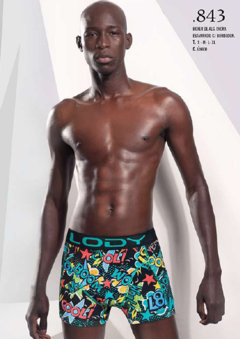 BOXER ALG&LYC ESTAMPADO C/BORDADO - LODY - ART. 843