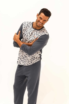 PIJAMA DE HOMBRE JERSEY ESTAMPADO - XY - ART. 8050