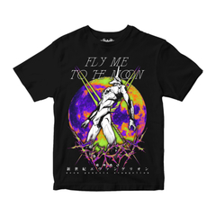 Remera Evangelion - Fly Me To The Moon Black