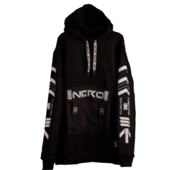 Buzo Negro Hoodie tech 2.0