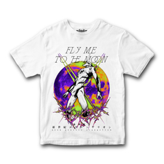 Remera Evangelion - Fly Me To The Moon White