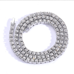 Cadena Tennis Piedra Strass Plateada Trap 3mm - KITCH TECH