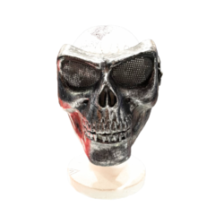 Mascara Calavera PVC Rigida Plata - comprar online