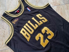 Musculosa Casaca NBA Chicago Bulls 23 Jordan Black Gold en internet