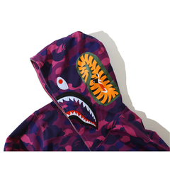 Campera Hoodie BAPE Full Zip Shark Camo Purple (AAA) - 180USD - KITCH TECH