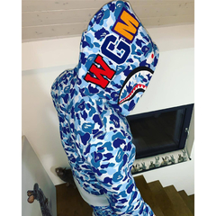 Campera Hoodie BAPE ABC Full Zip Shark Camo Blue (AAA) - 180 USD en internet