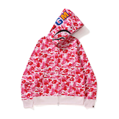 Campera Hoodie BAPE ABC Full Zip Shark Camo Pink (AAA) - 180 USD