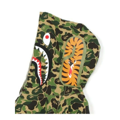 Campera Hoodie BAPE Full Zip Shark Camo Green Militar - 220USD - comprar online