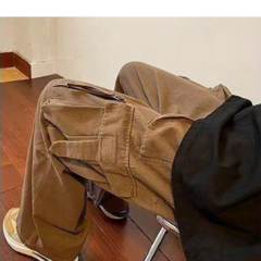 Pantalon Baggy Cargo Streetwear Cierre A915 Marron - comprar online