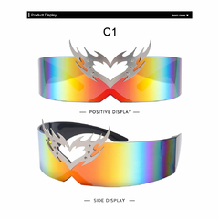 Anteojos de Sol Visor Corazon Cyberpunk Dark Metal NºA008 - tienda online