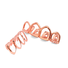 Parrillas para Dientes Grillz Huecos Abiertos Strass Rosa - comprar online