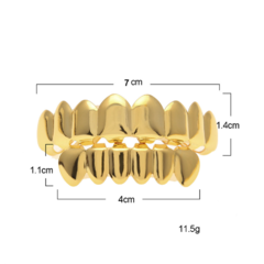 Parrilla para Dientes Grillz "8 y 6" Dorado en internet