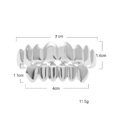 Parrilla para Dientes Grillz "8 y 6" Plateado - comprar online