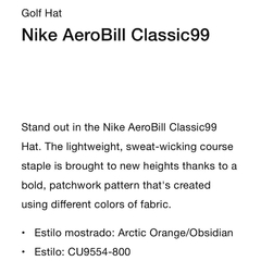 Gorra Nike Aerobill Classic99 120usd en internet