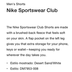 Short Nike sportswear club - XL - 120usd - comprar online