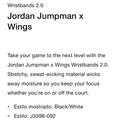 Muñequera Jordan Jumpman x Wings - 35usd - comprar online