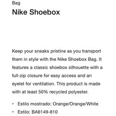 Bolso Nike Shoebox - 120usd - KITCH TECH