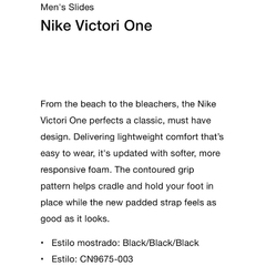 Imagen de Ojotas Nike Victori One- 9us - u$95