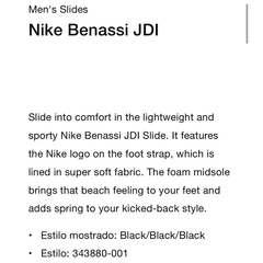 Ojotas Nike Benassi JDI - 11us - 12us - 80usd - tienda online