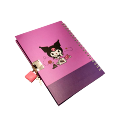 Cuaderno Agenda Kuromi Diario Intimo Candado Sanrio Lila en internet