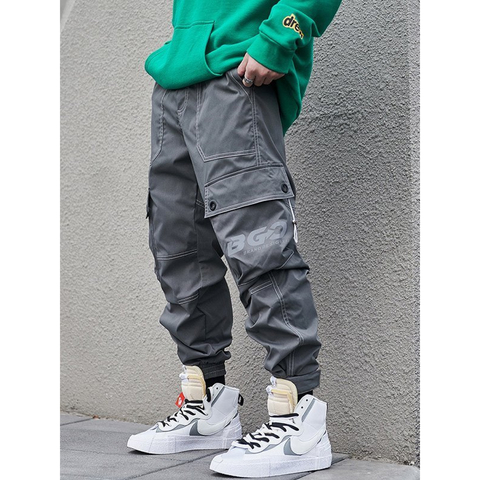 Pantalon Cargo Techwear Gabardina GOB 129 Gris Niños